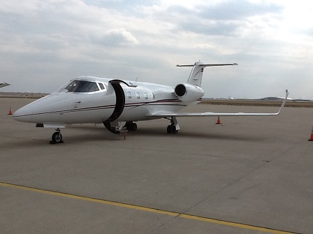 Lear 55 jet based in St. Maarten